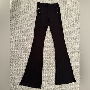 The Kript Flower Cutout Flare Pants